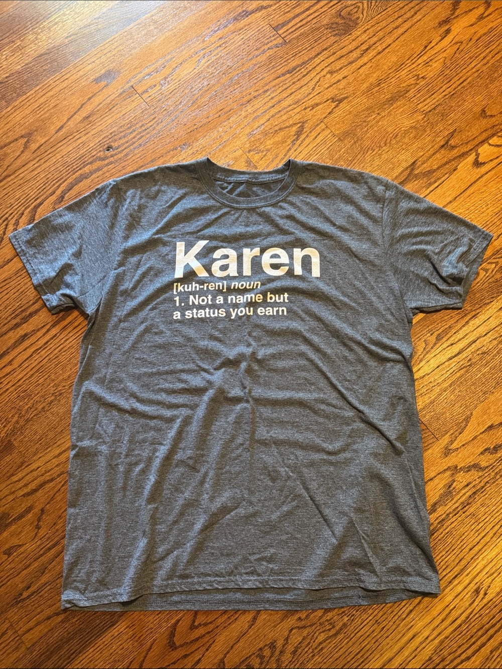 Don’t Be a Karen! | “Karen” Definition Tee in Dark Heather Gray